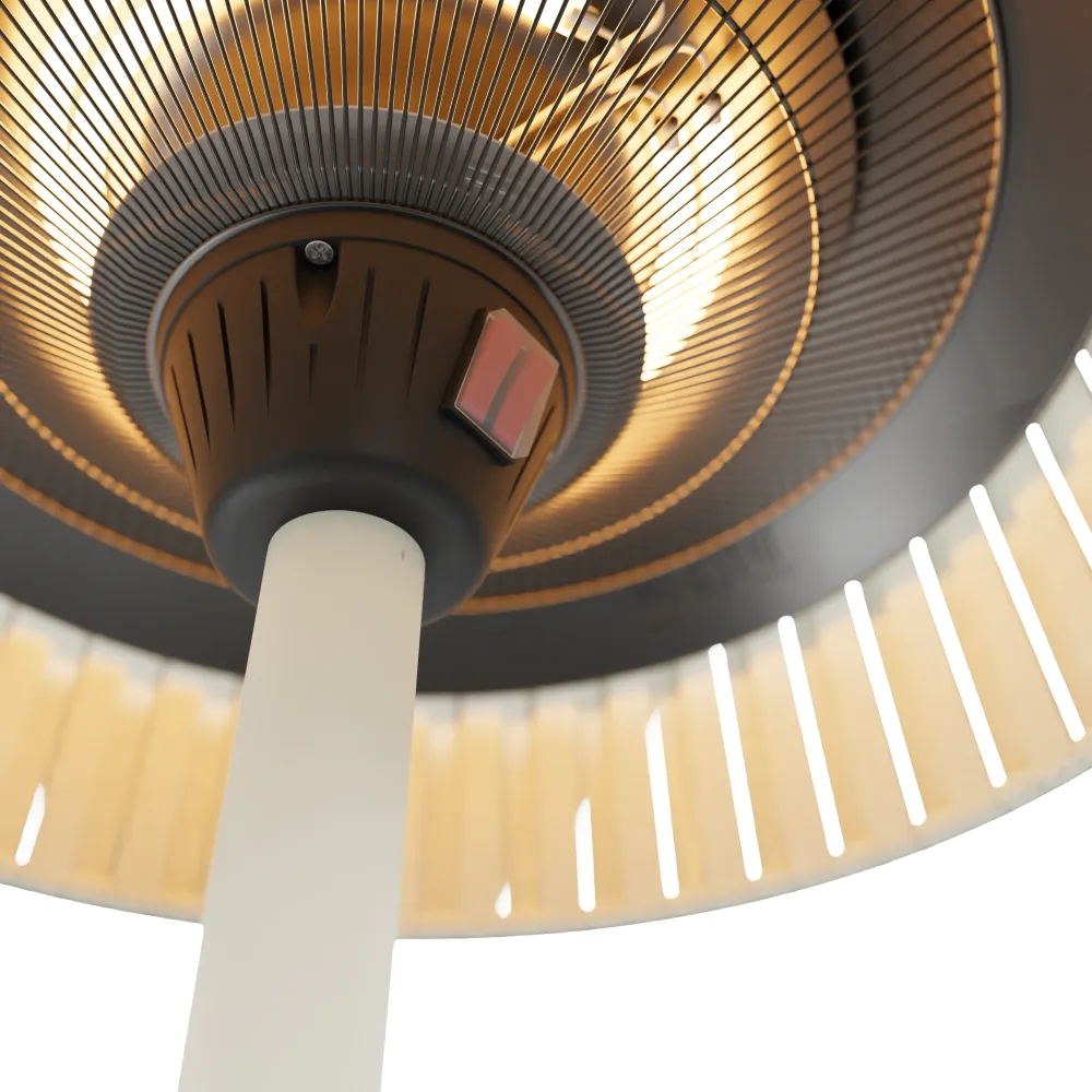 Fungo riscaldante a piantana a doppia lampada alogena 2100W interruttore a bilanciere colore bianco | Ignis