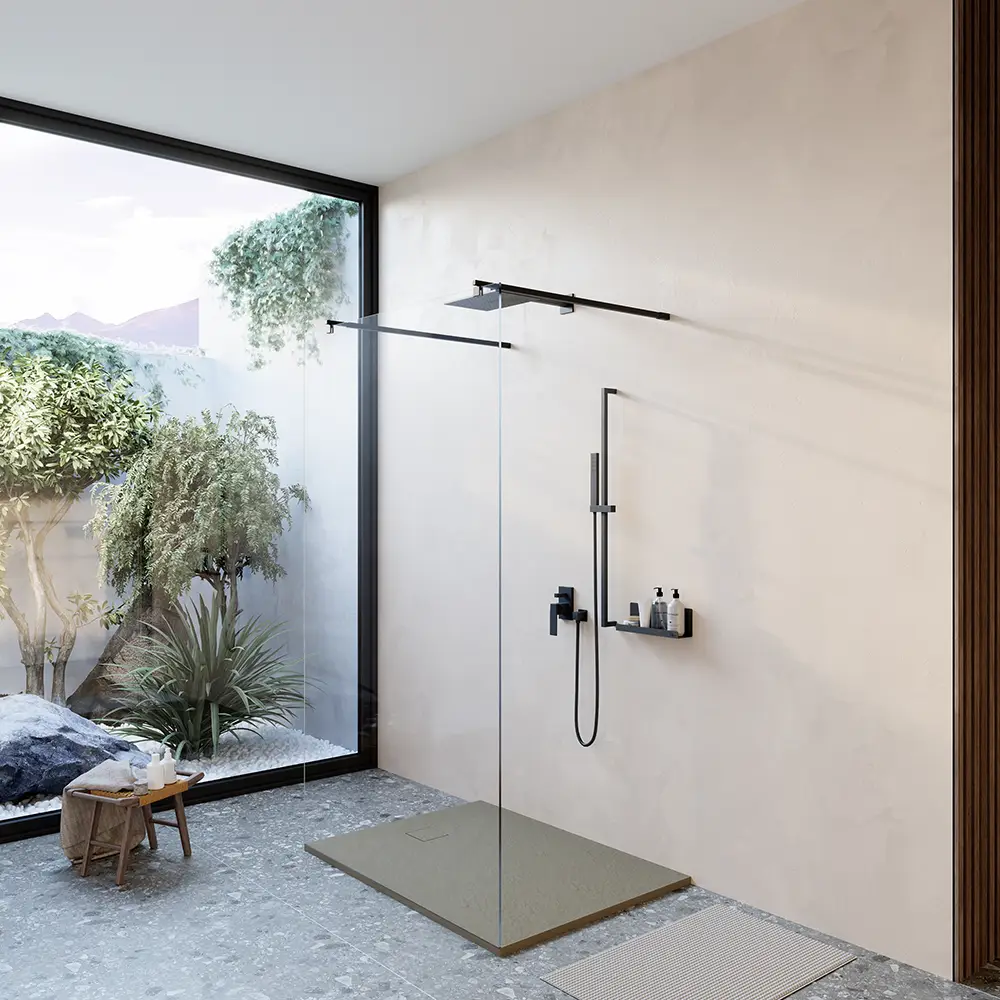 Piatto doccia 70x110 cm colore marrone effetto pietra | Samos Piatto doccia 70x110 cm colore marrone effetto pietra | Samos