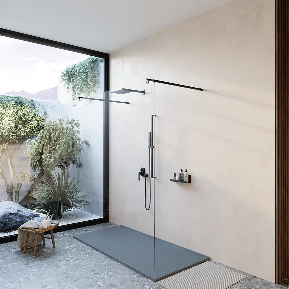 Piatto doccia 80x170 cm colore grigio effetto pietra | Samos Piatto doccia 80x170 cm colore grigio effetto pietra | Samos