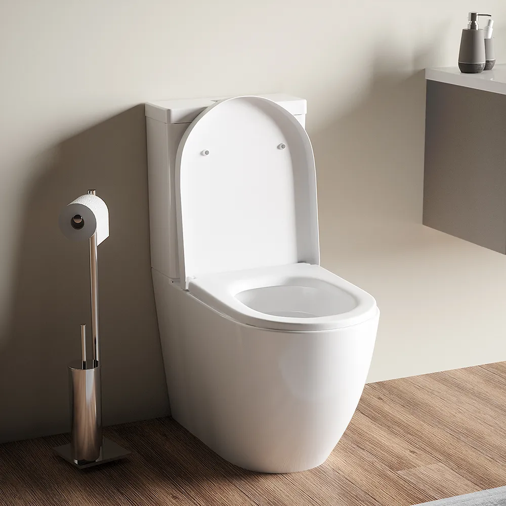 Vaso filomuro monoblocco tornado silent flush e sedile soft-close | Roma Vaso filomuro monoblocco tornado silent flush e sedile soft-close | Roma