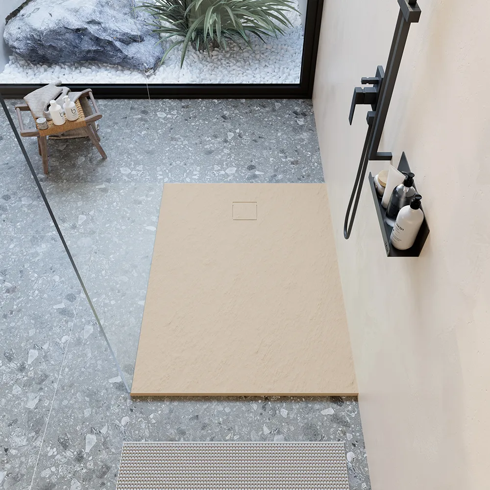 Piatto doccia 80x140 cm colore avorio effetto pietra | Samos Piatto doccia 80x140 cm colore avorio effetto pietra | Samos