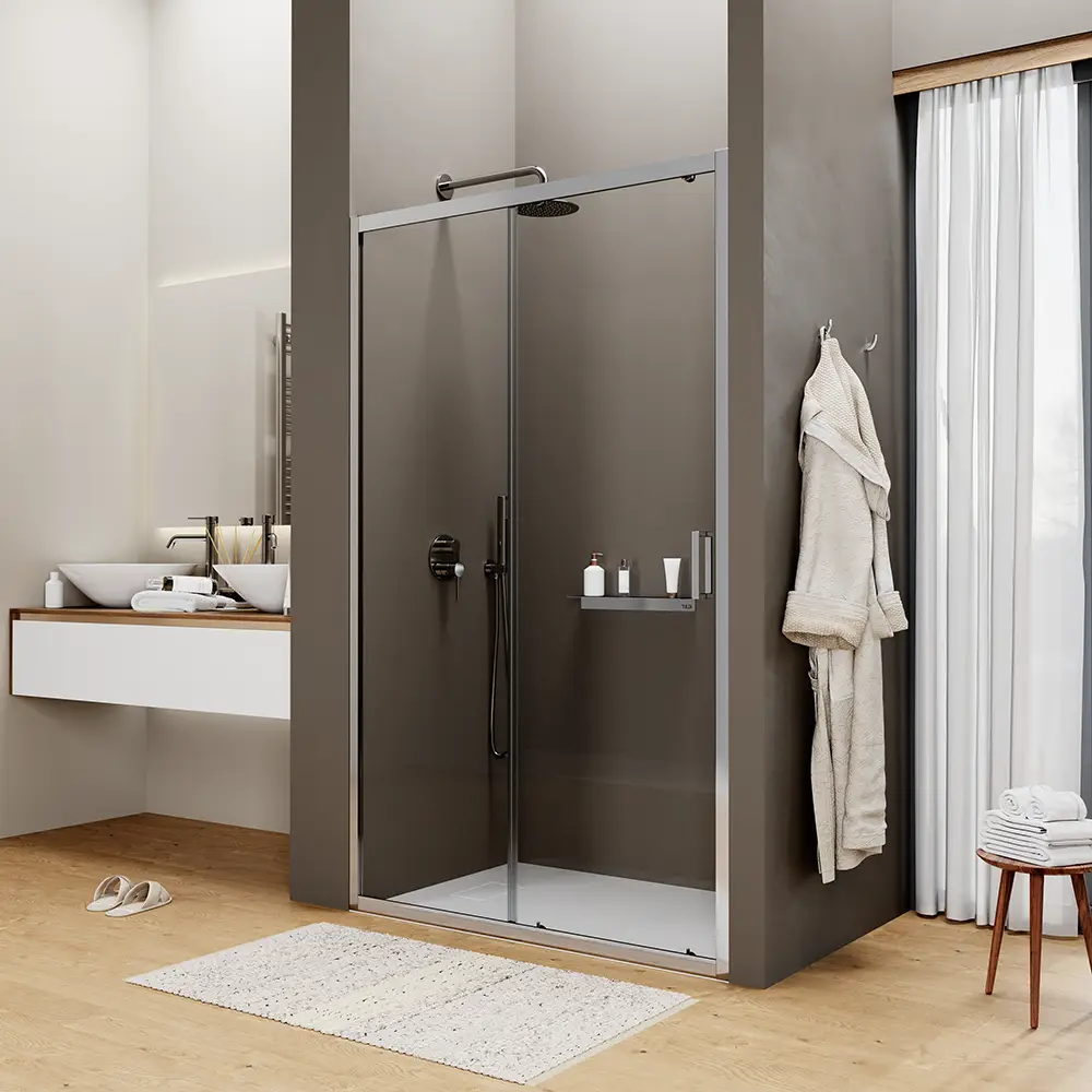 Porta doccia mod. Sicily con vetro temperato 6mm trasparente Porta doccia mod. Sicily con vetro temperato 6mm trasparente