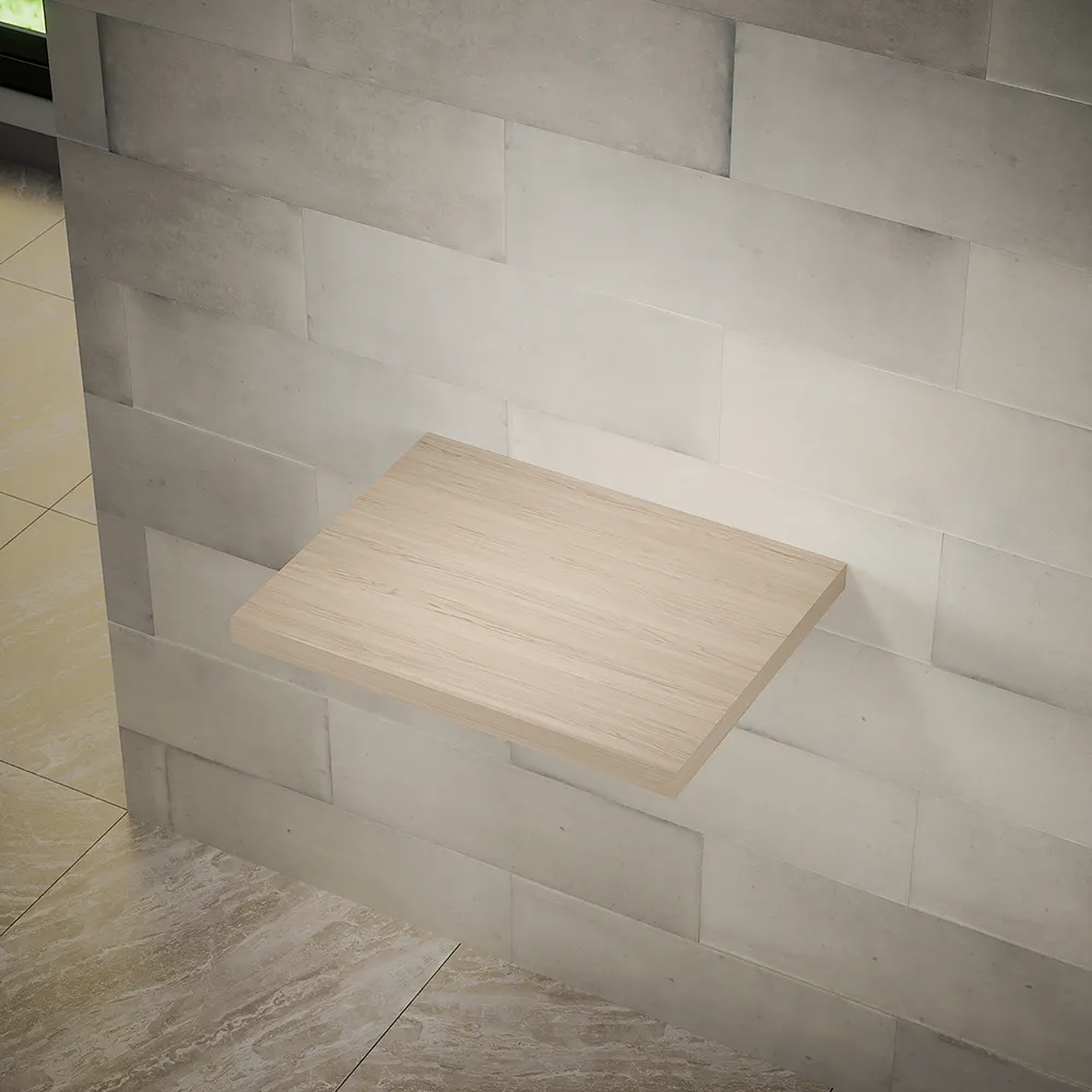 Mensolone sospeso per lavabi d'appoggio da 60cm rovere chiaro Mensolone sospeso per lavabi d'appoggio da 60cm rovere chiaro