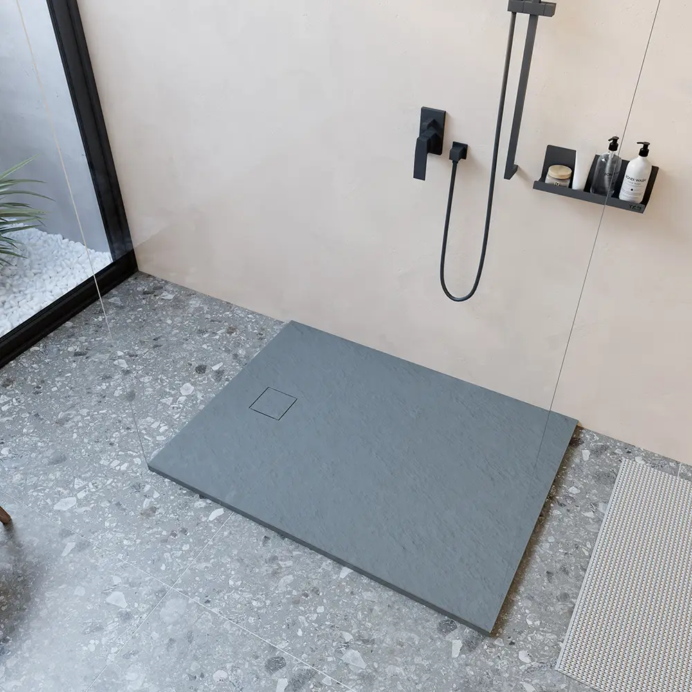 Piatto doccia 90x120 cm colore grigio effetto pietra | Samos Piatto doccia 90x120 cm colore grigio effetto pietra | Samos