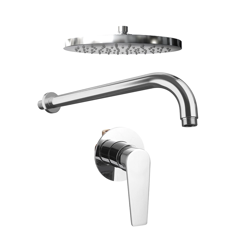 Set doccia cromato - Miscelatore incasso Audrey con braccio e soffione 20 cm Set doccia cromato - Miscelatore incasso Audrey con braccio e soffione 20 cm