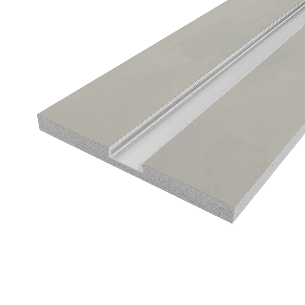 Cartongesso con profilo in alluminio integrato 1m