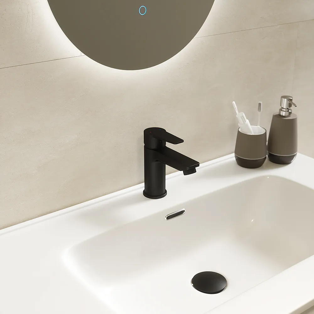Set miscelatori: lavabo bidet senza scarico ed esterno vasca c/rubinetto nero opaco | Jane Set miscelatori: lavabo bidet senza scarico ed esterno vasca c/rubinetto nero opaco | Jane