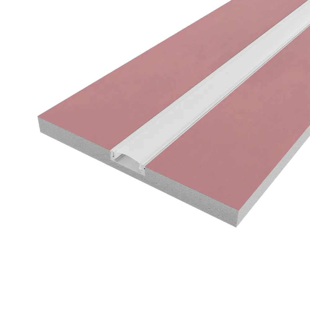 Cartongesso con profilo in alluminio integrato 1m ignifugo Cartongesso con profilo in alluminio integrato 1m ignifugo