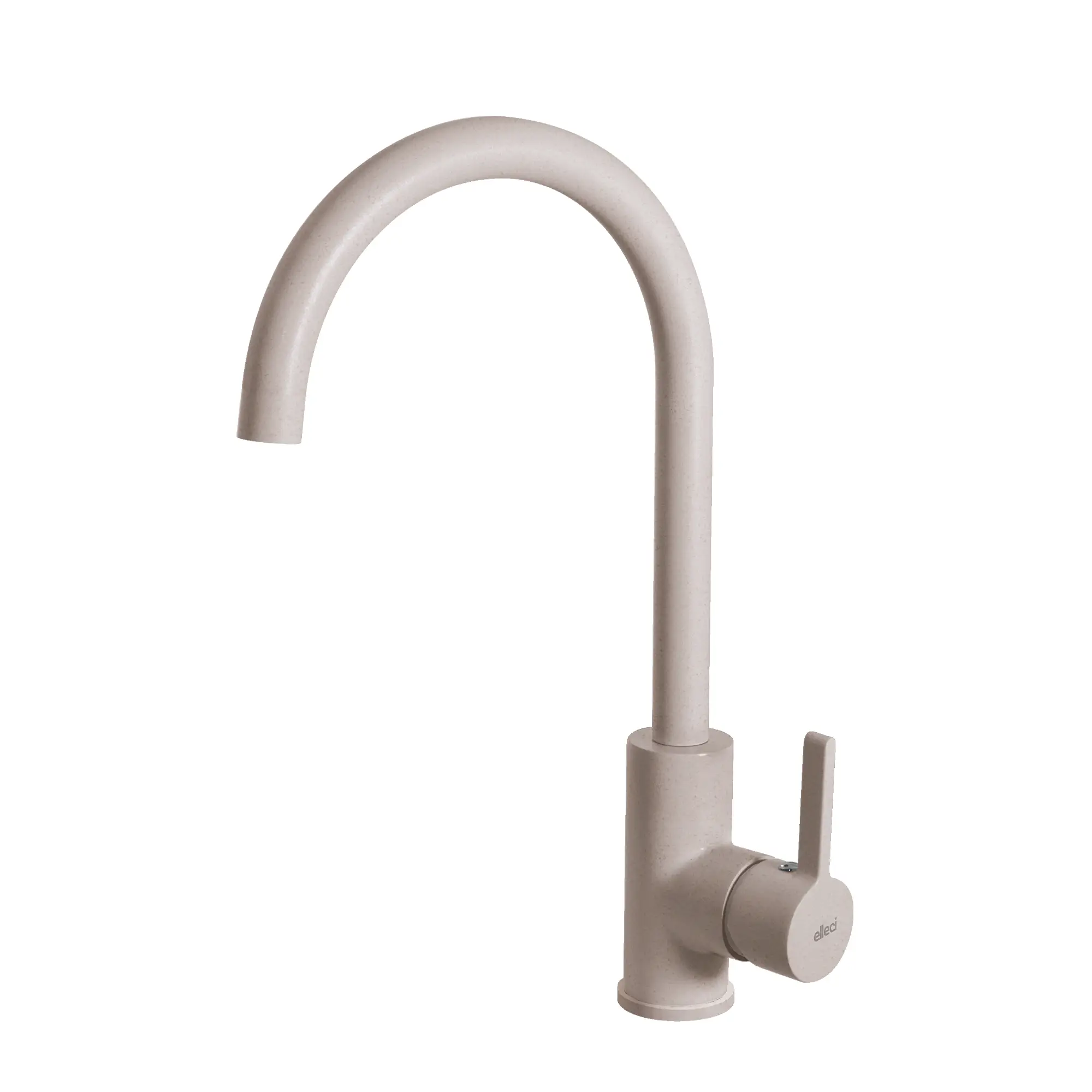 Elleci Miscelatore lavello cucina monocomando con canna girevole finitura granitek avena | Caddy