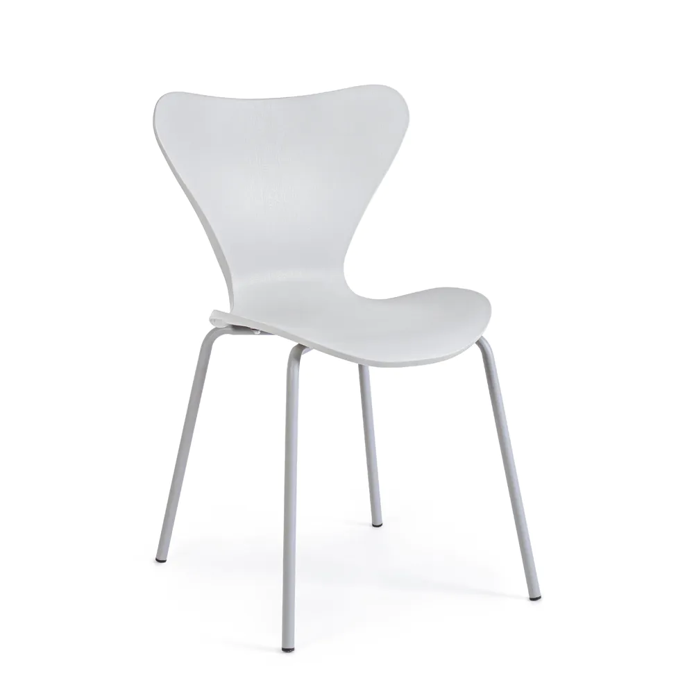 Set 4 sedie in polipropilene grigio chiaro con gambe in acciaio | Tessa Set 4 sedie in polipropilene grigio chiaro con gambe in acciaio | Tessa