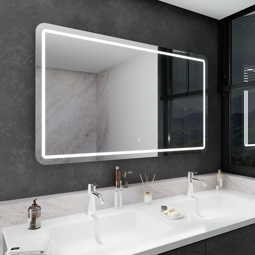 Specchio led bagno 70x120 con sensore touch-screen | Naos Specchio led bagno 70x120 con sensore touch-screen | Naos
