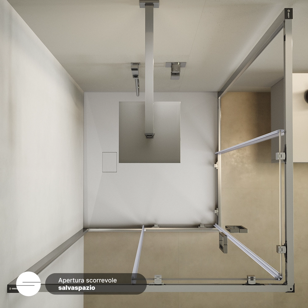 Box doccia 80x120 cm scorrevole vetro 6mm trasparente con trattamento anticalcare h195cm scorrevole | Aruba Box doccia 80x120 cm scorrevole vetro 6mm trasparente con trattamento anticalcare h195cm scorrevole | Aruba