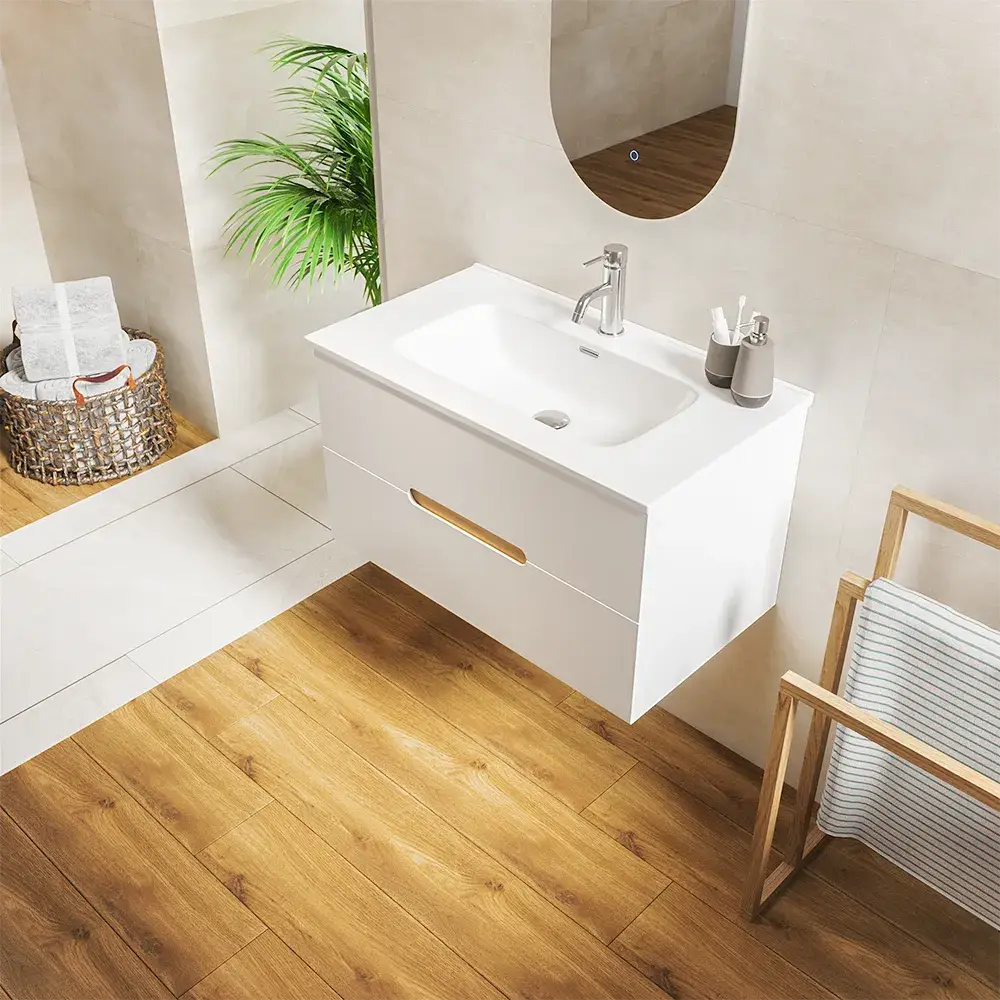 Vista diagonale mobile bagno sospeso mod. Alberta di Parama Vista diagonale mobile bagno sospeso mod. Alberta di Parama