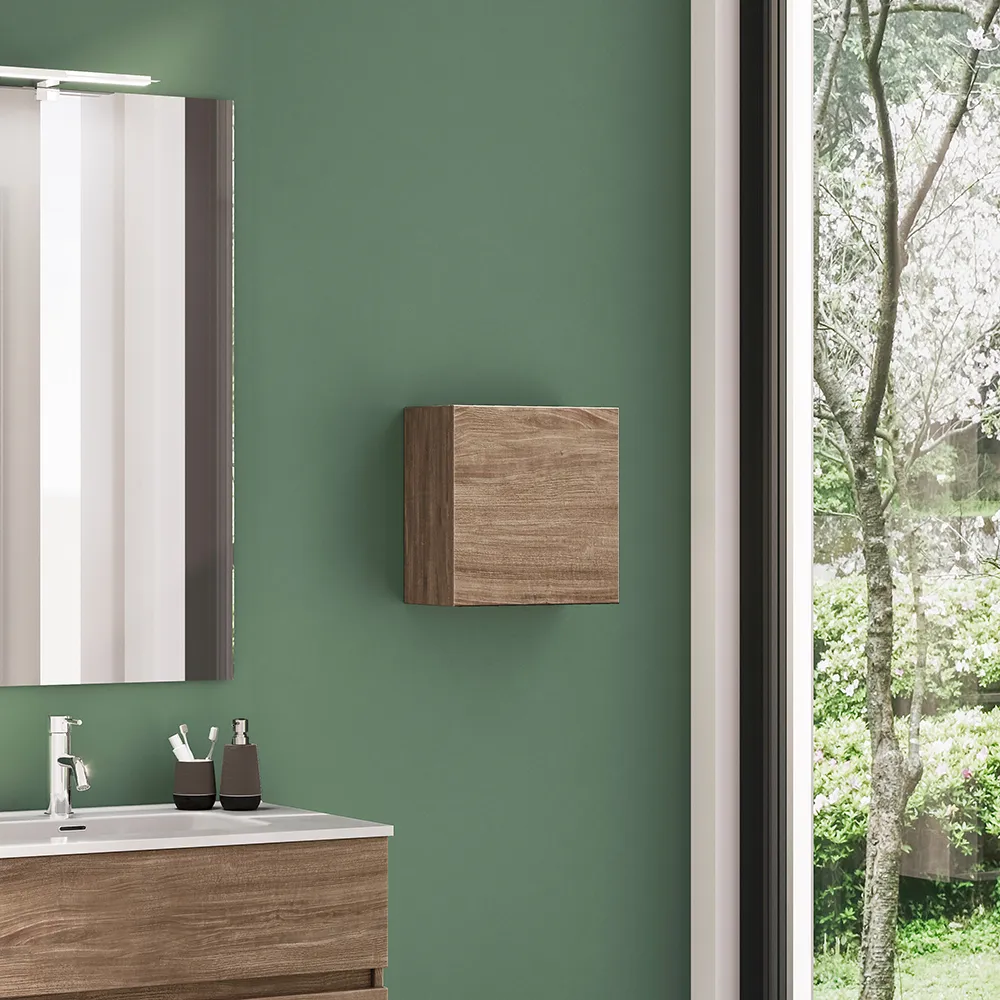 Pensile bagno sospeso 35x35 cm rovere scuro reversibile | Yili Pensile bagno sospeso 35x35 cm rovere scuro reversibile | Yili