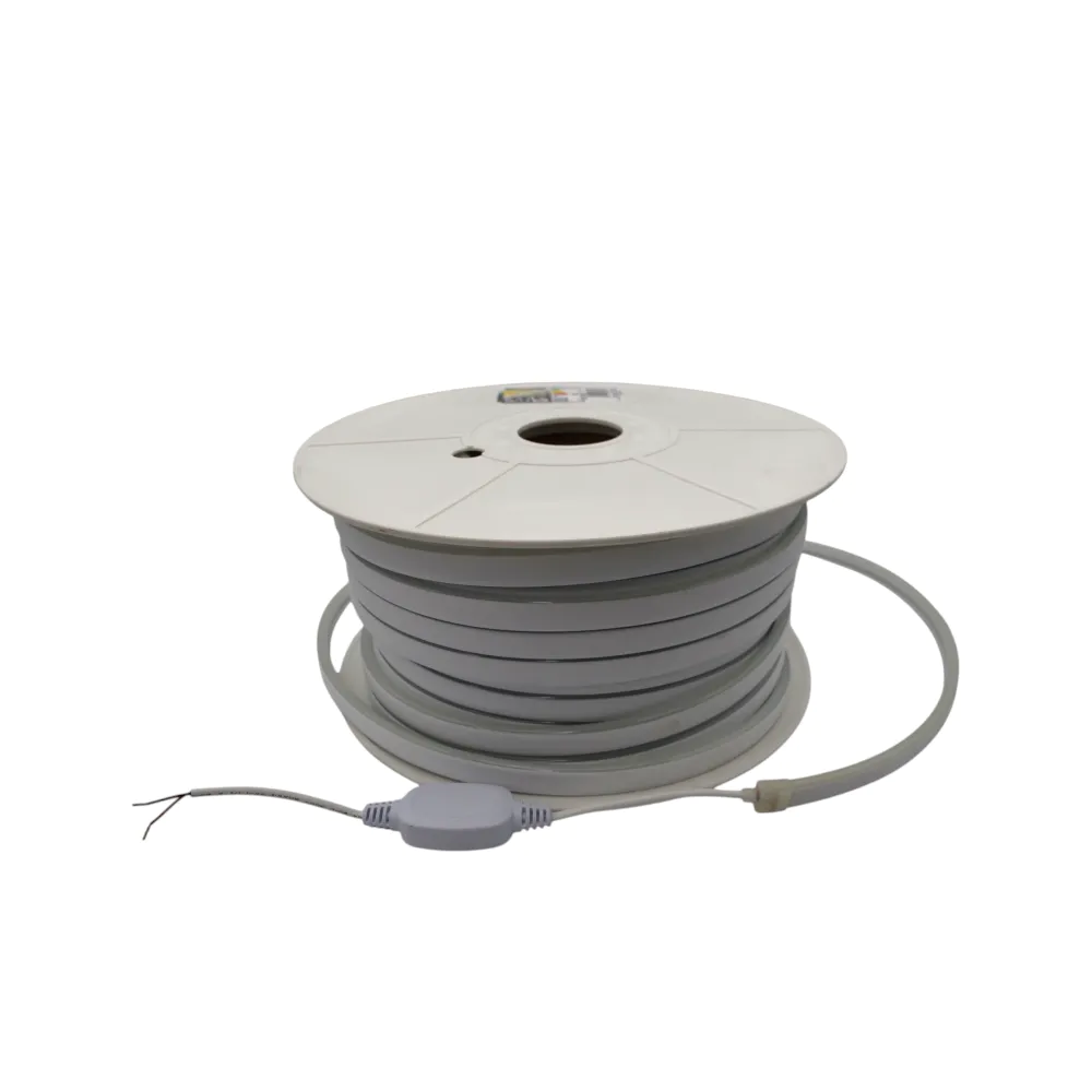 Striscia LED neon flex 220V 50m tagliabile ogni 1m 9W/m luce fredda 6000K