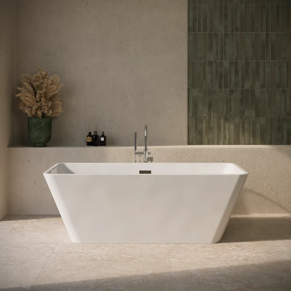 Vasca da bagno freestanding 170cm in acrilico bianco lucido | Camilla Vasca da bagno freestanding 170cm in acrilico bianco lucido | Camilla