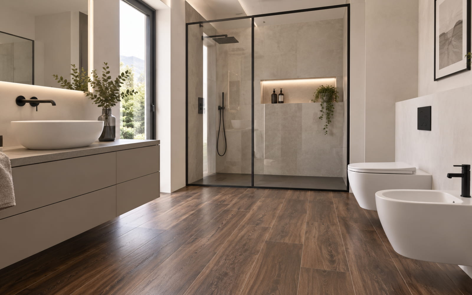Bagno-moderno-gres-effetto-legno-scuro Bagno-moderno-gres-effetto-legno-scuro