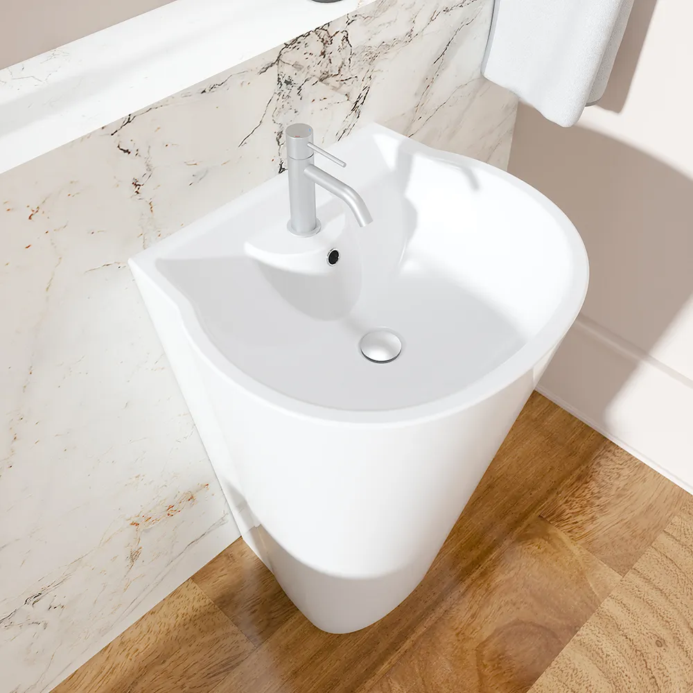 Lavabo freestanding 54x48 cm in ceramica bianco lucido | Bering Lavabo freestanding 54x48 cm in ceramica bianco lucido | Bering