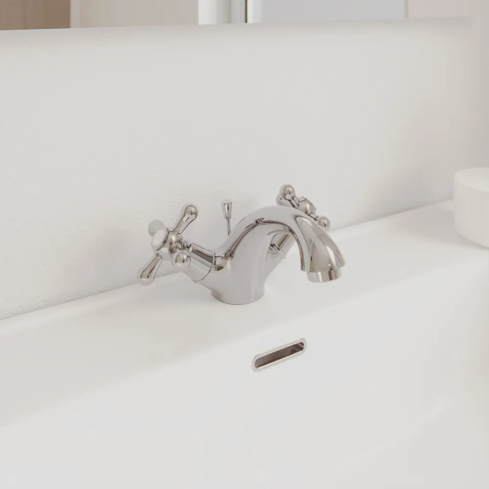 Coppia miscelatori lavabo bidet con scarico a saltarello e piletta in acciaio inclusa | Julia