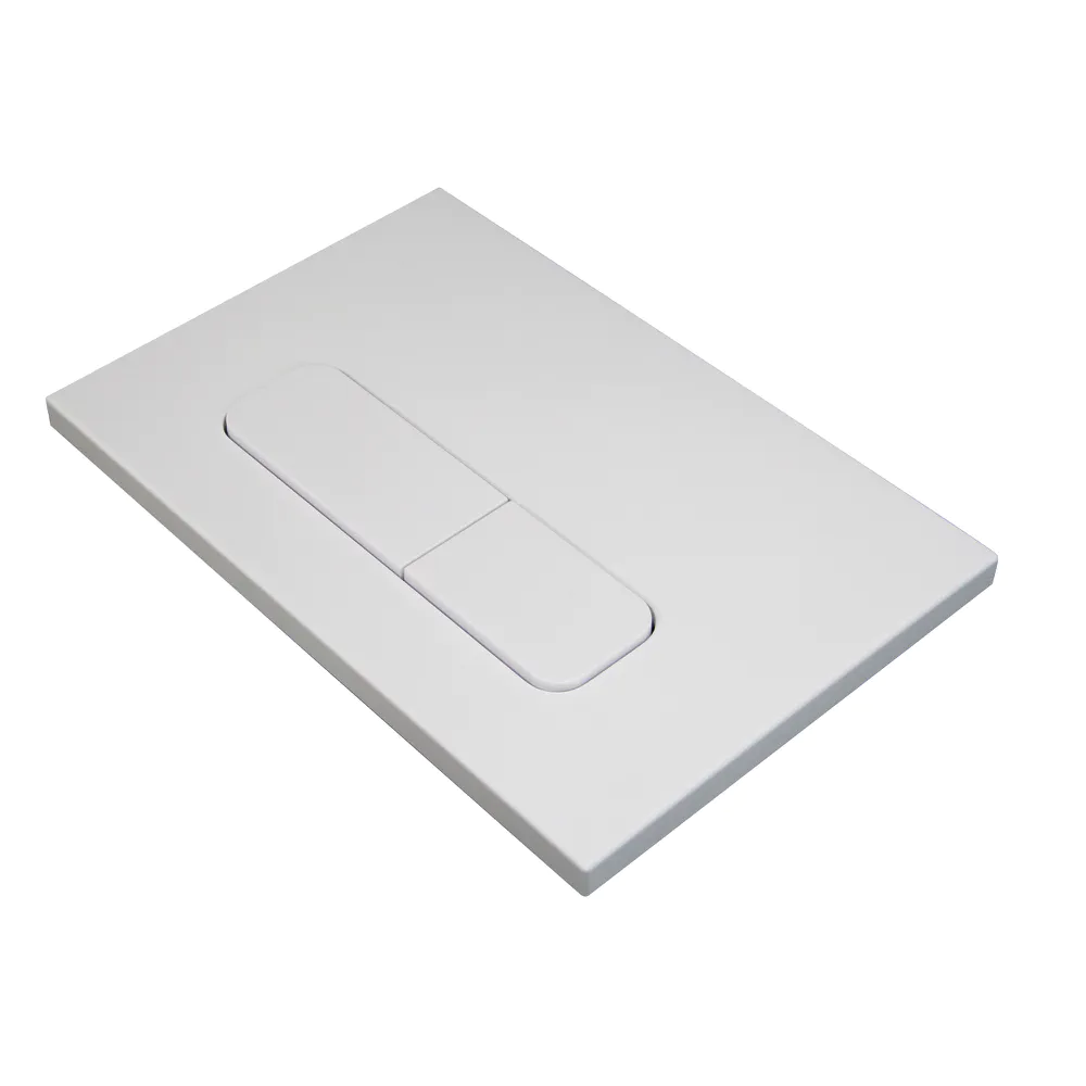 Placca di scarico doppio tasto in ABS bianco opaco Placca di scarico doppio tasto in ABS bianco opaco