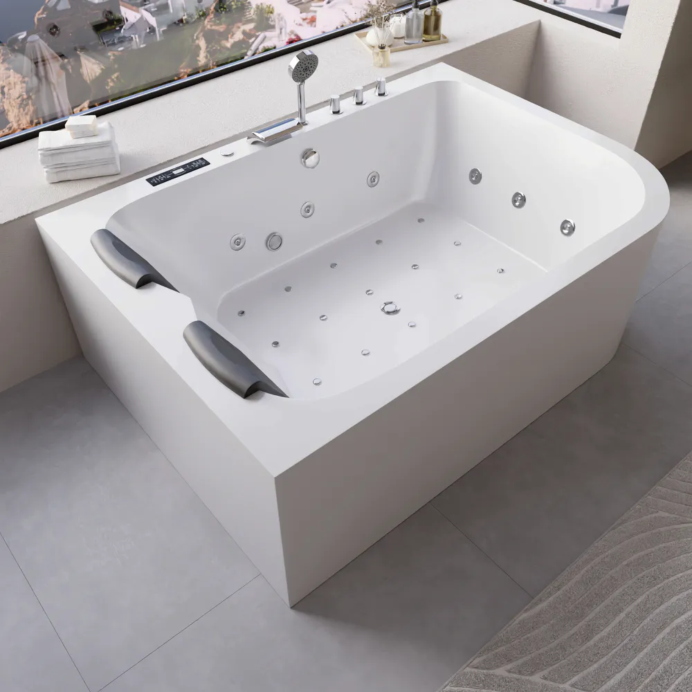 Vasca idromassaggio angolare 170x120 cm da interno lato sinistro con riscaldamento e getti aria | Infinity