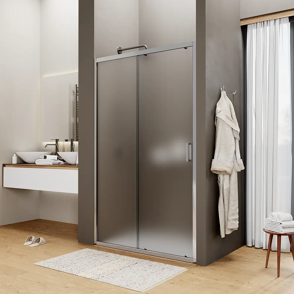 Nicchia doccia 100 cm reversibile anta scorrevole cristallo 6mm opaco h190 | Sicily Nicchia doccia 100 cm reversibile anta scorrevole cristallo 6mm opaco h190 | Sicily