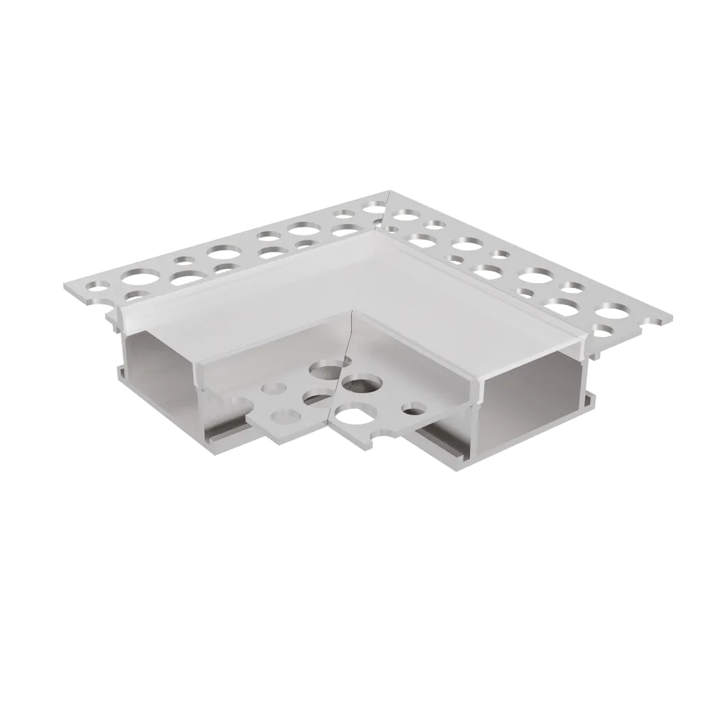 Angolo di giunzione silver 90° per profilo da incasso slim per cartongesso Angolo di giunzione silver 90° per profilo da incasso slim per cartongesso