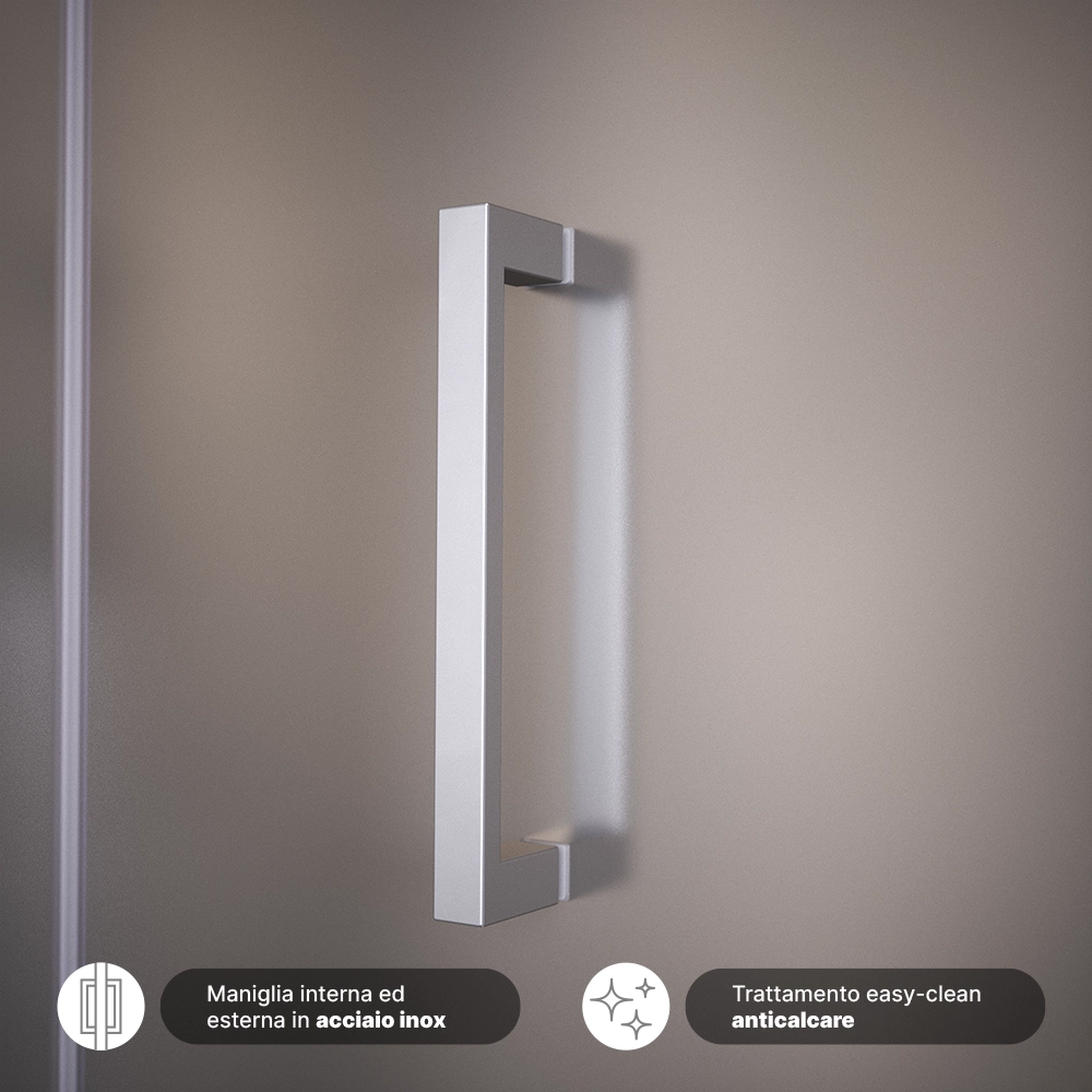 Porta doccia 80cm apertura a libro vetro 6mm opaco | Aruba Porta doccia 80cm apertura a libro vetro 6mm opaco | Aruba