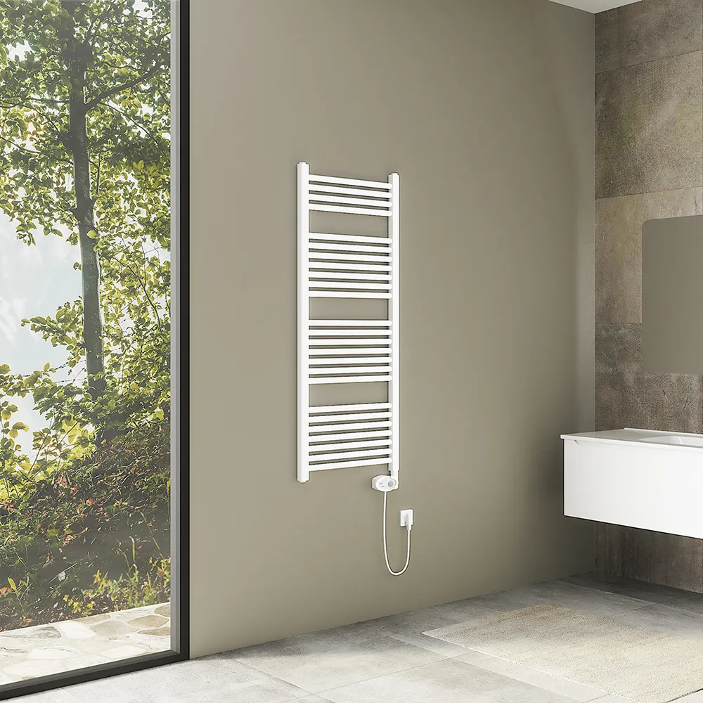 Termoarredo scaldasalviette elettrico 1200x500 bianco con termostato analogico | Antares Termoarredo scaldasalviette elettrico 1200x500 bianco con termostato analogico | Antares