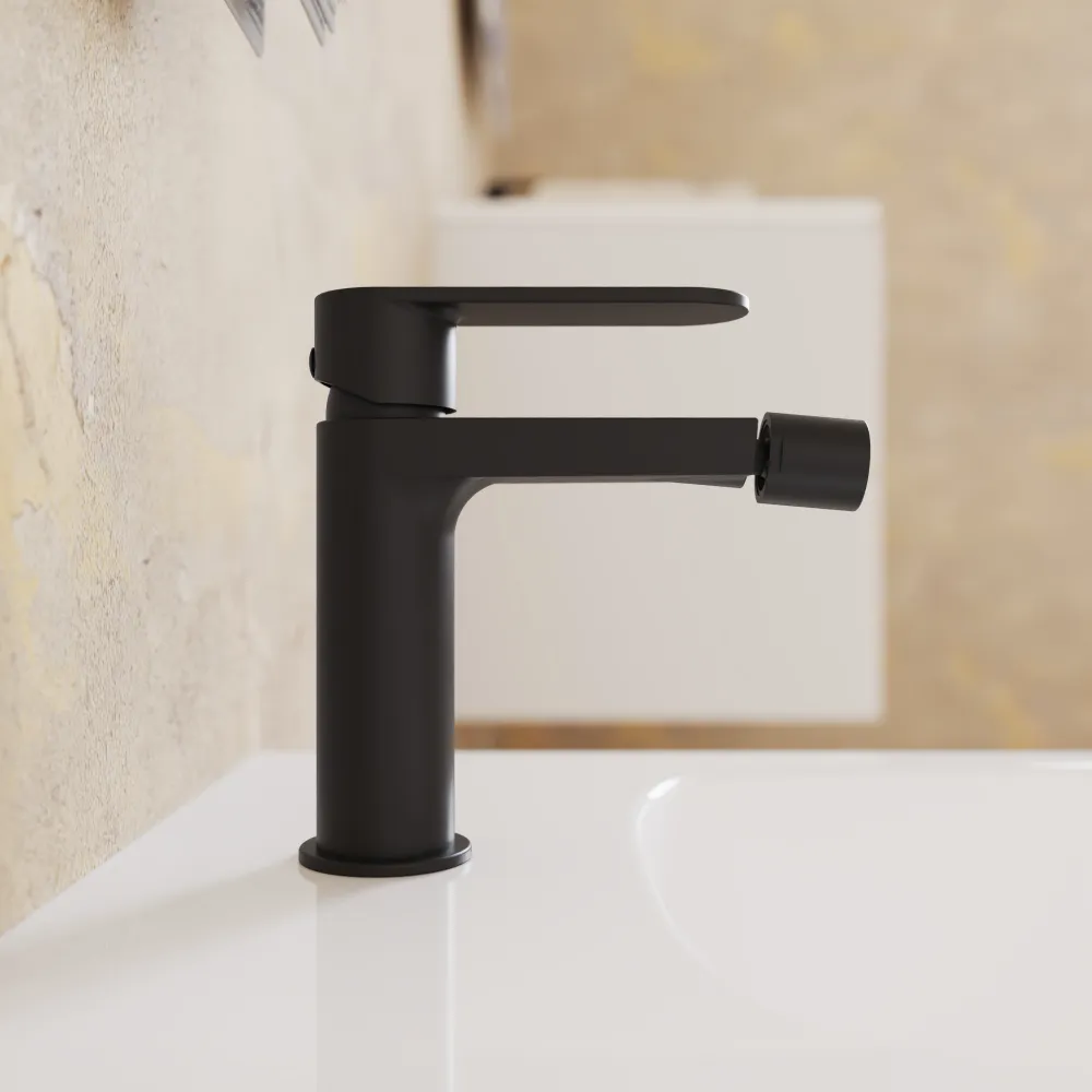 Miscelatore bidet senza scarico nero opaco | Margot