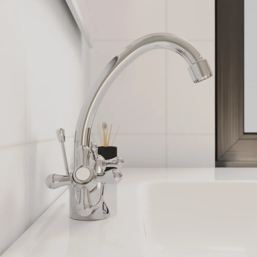Miscelatore lavabo alto cromato con scarico a saltarello e piletta inclusa | Julia Miscelatore lavabo alto cromato con scarico a saltarello e piletta inclusa | Julia