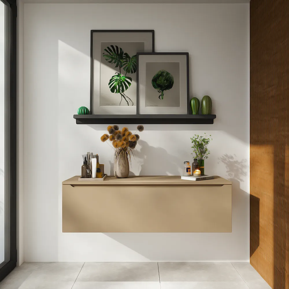 Cassettone scorrevole 120cm sabbia opaco chiusura soft-close | Bako Cassettone scorrevole 120cm sabbia opaco chiusura soft-close | Bako