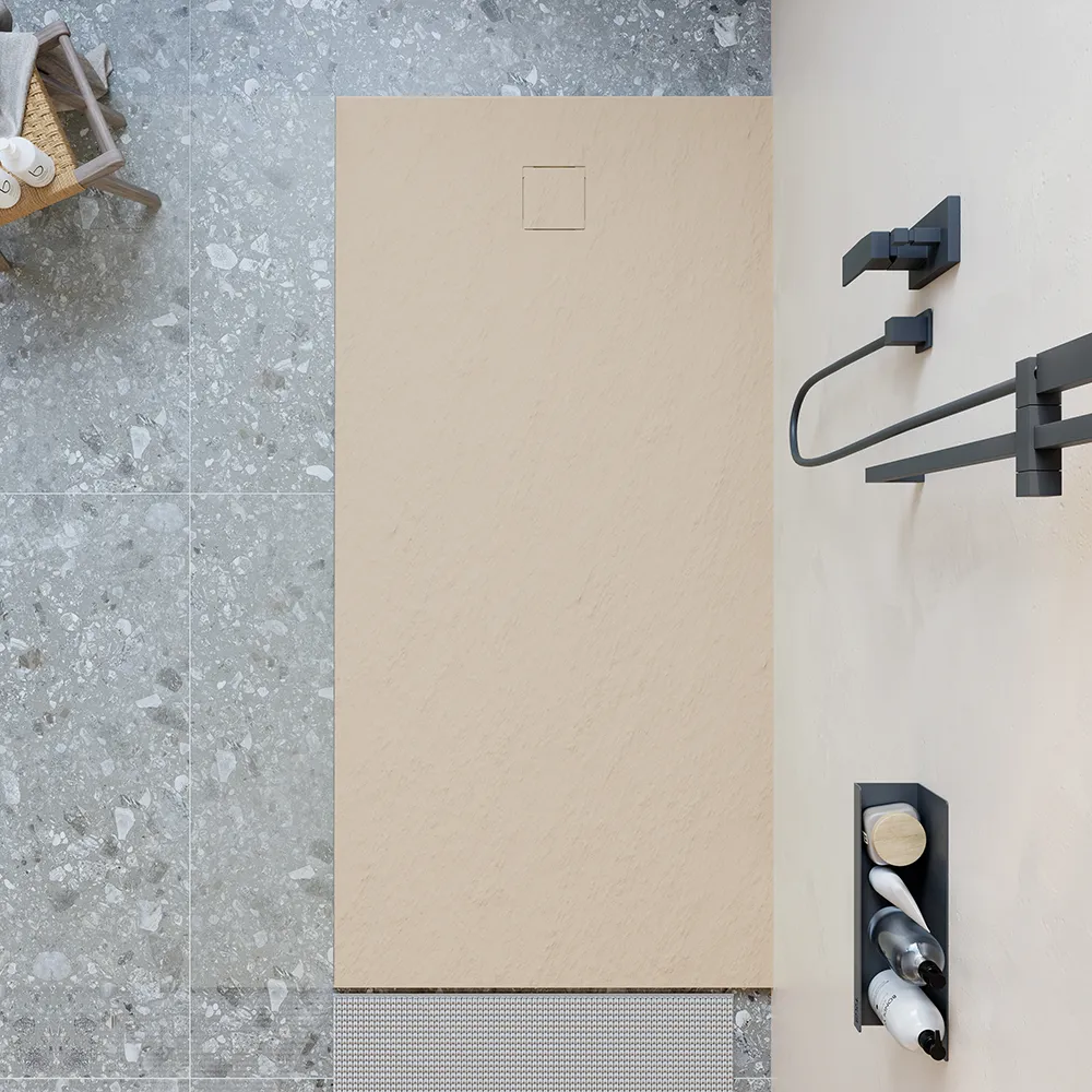 Piatto doccia 80x180 cm colore avorio effetto pietra | Samos Piatto doccia 80x180 cm colore avorio effetto pietra | Samos