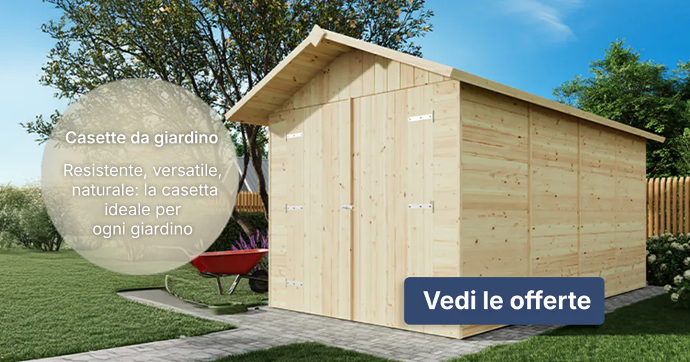 Offerta Agosto 2025 Parama Giardino - Casetta in legno porta attrezzi
