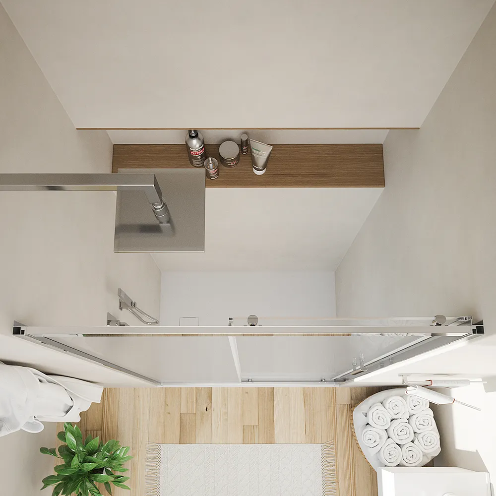 Porta doccia 130cm reversibile scorrevole vetro 6mm stampato h190 | Tenerife Porta doccia 130cm reversibile scorrevole vetro 6mm stampato h190 | Tenerife