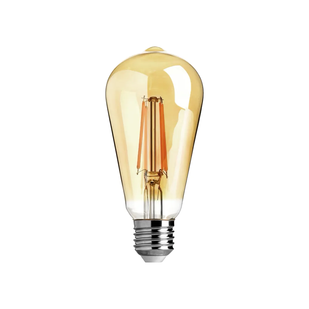 Lampadina LED E27 8W COG ST64 dimmerabile ambrata 960LM bianco caldo 2700K Lampadina LED E27 8W COG ST64 dimmerabile ambrata 960LM bianco caldo 2700K