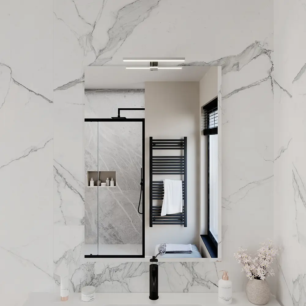 Specchio filolucido 60x80 cm reversibile con applique led | Easy Specchio filolucido 60x80 cm reversibile con applique led | Easy