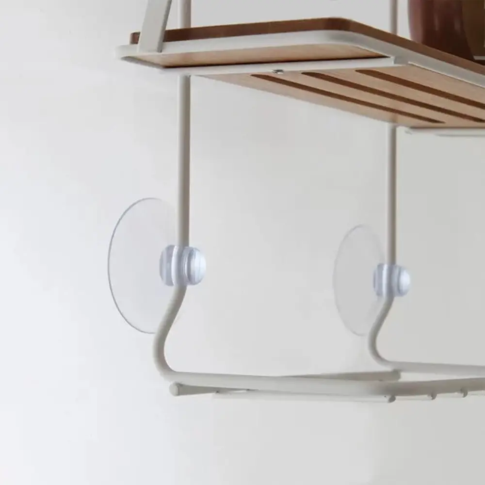 Mensola tre ripiani acciaio bianco e bambu | Haiti Mensola tre ripiani acciaio bianco e bambu | Haiti