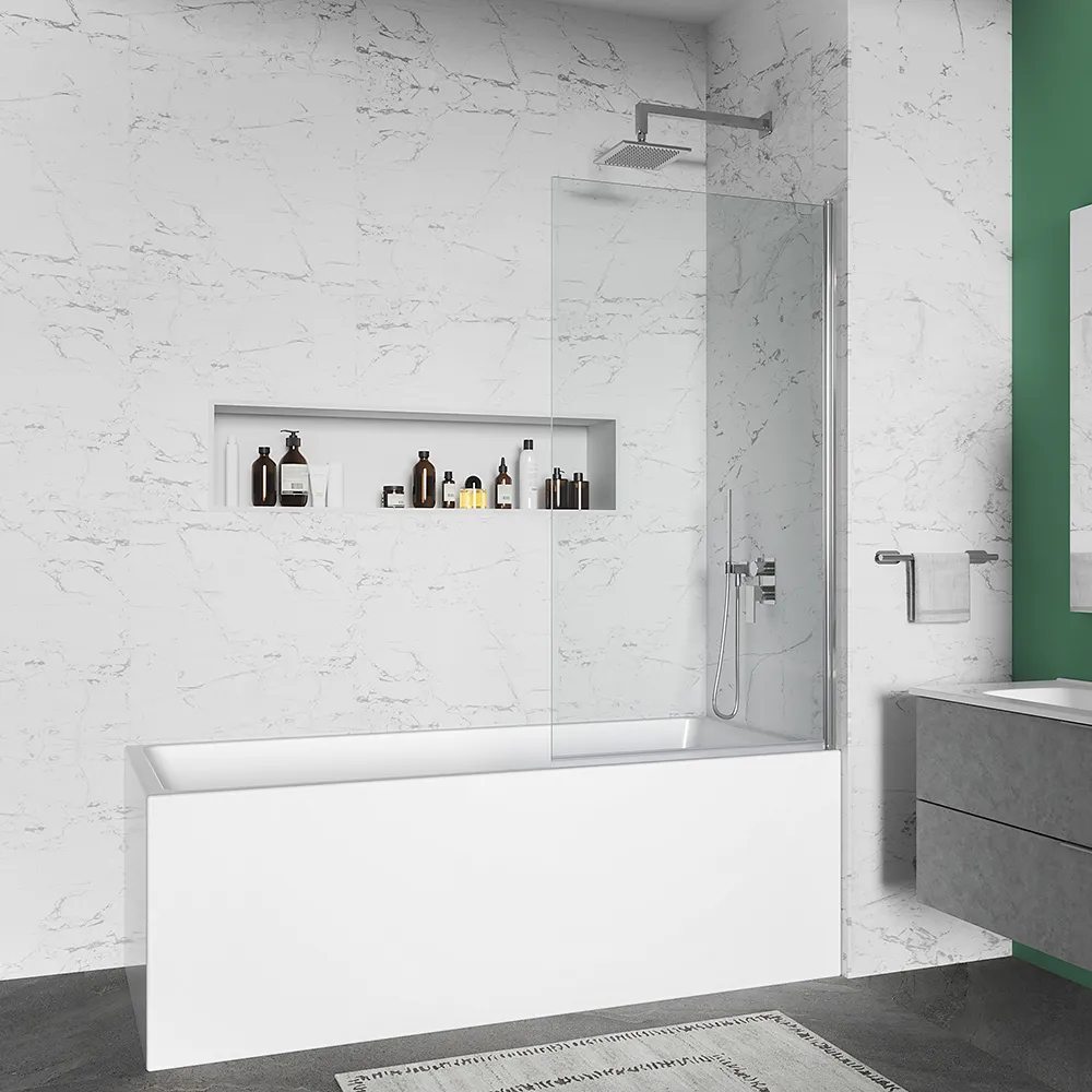 Parete sopravasca girevole 100 cm vetro trasparente | Jandia Parete sopravasca girevole 100 cm vetro trasparente | Jandia