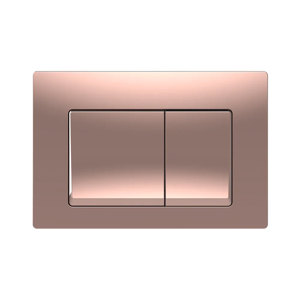 Placca di scarico doppio tasto in ABS rosa gold opaco