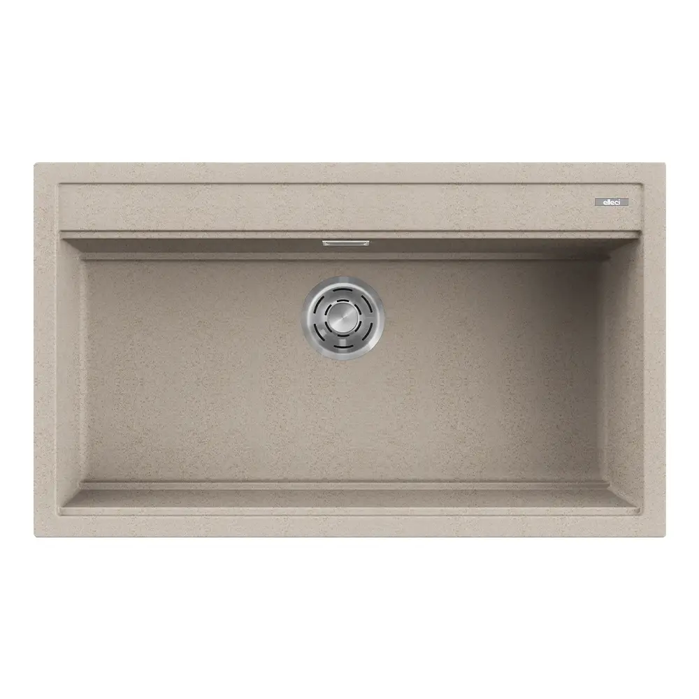 Elleci lavello da cucina 1 vasca 86x51cm in granitek avena installazione sopratop | Best 360 Elleci lavello da cucina 1 vasca 86x51cm in granitek avena installazione sopratop | Best 360