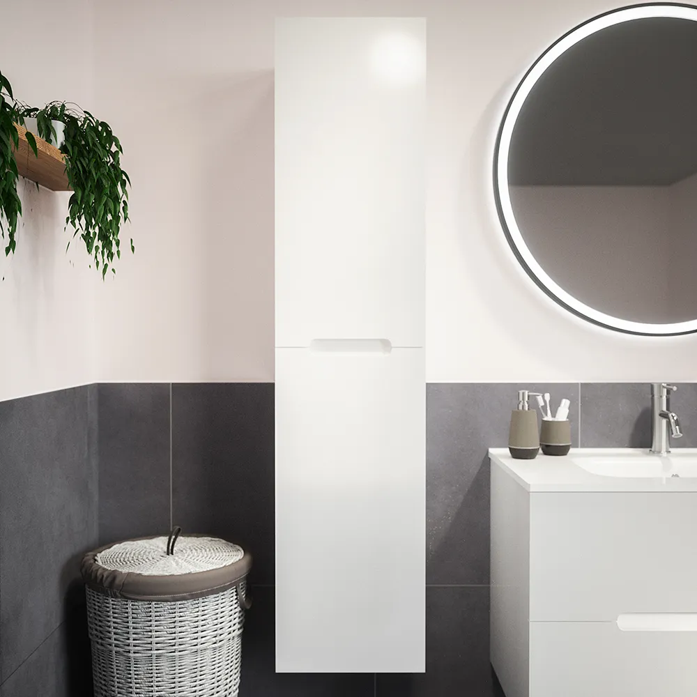 Colonna sospesa 136cm bianco lucido con due ante | Valdivia Colonna sospesa 136cm bianco lucido con due ante | Valdivia