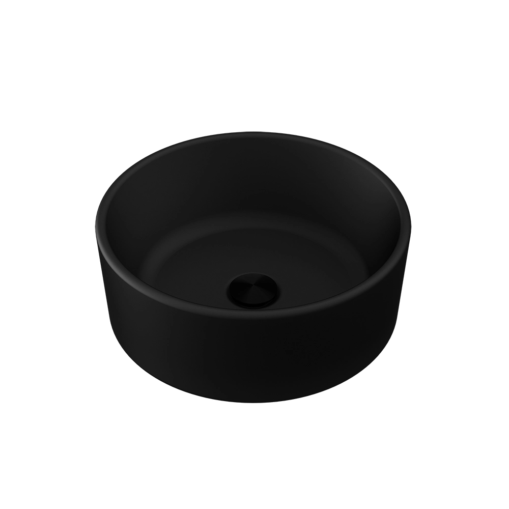 Lavabo da appoggio tondo 41,5x41,5x15,5cm Nero opaco Lavabo da appoggio tondo 41,5x41,5x15,5cm Nero opaco