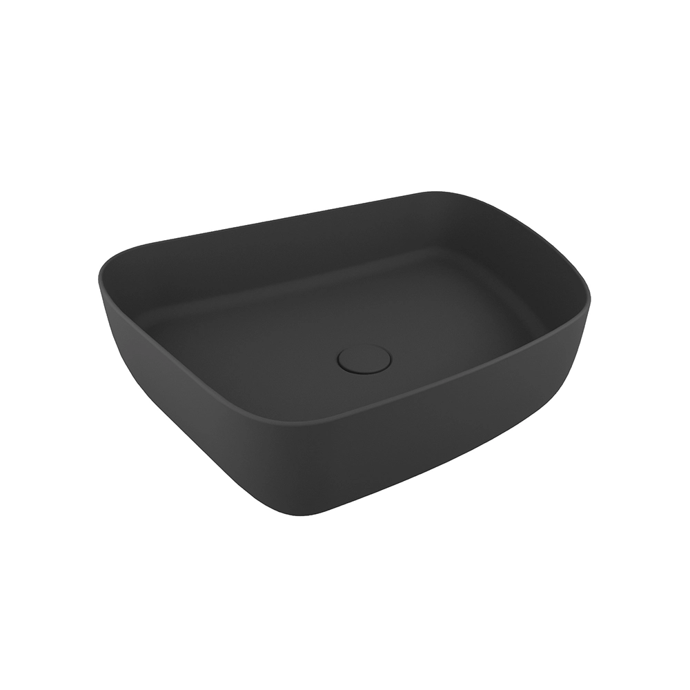 Lavabo da appoggio tondo 55,5x44x14 nero opaco | Persico Lavabo da appoggio tondo 55,5x44x14 nero opaco | Persico