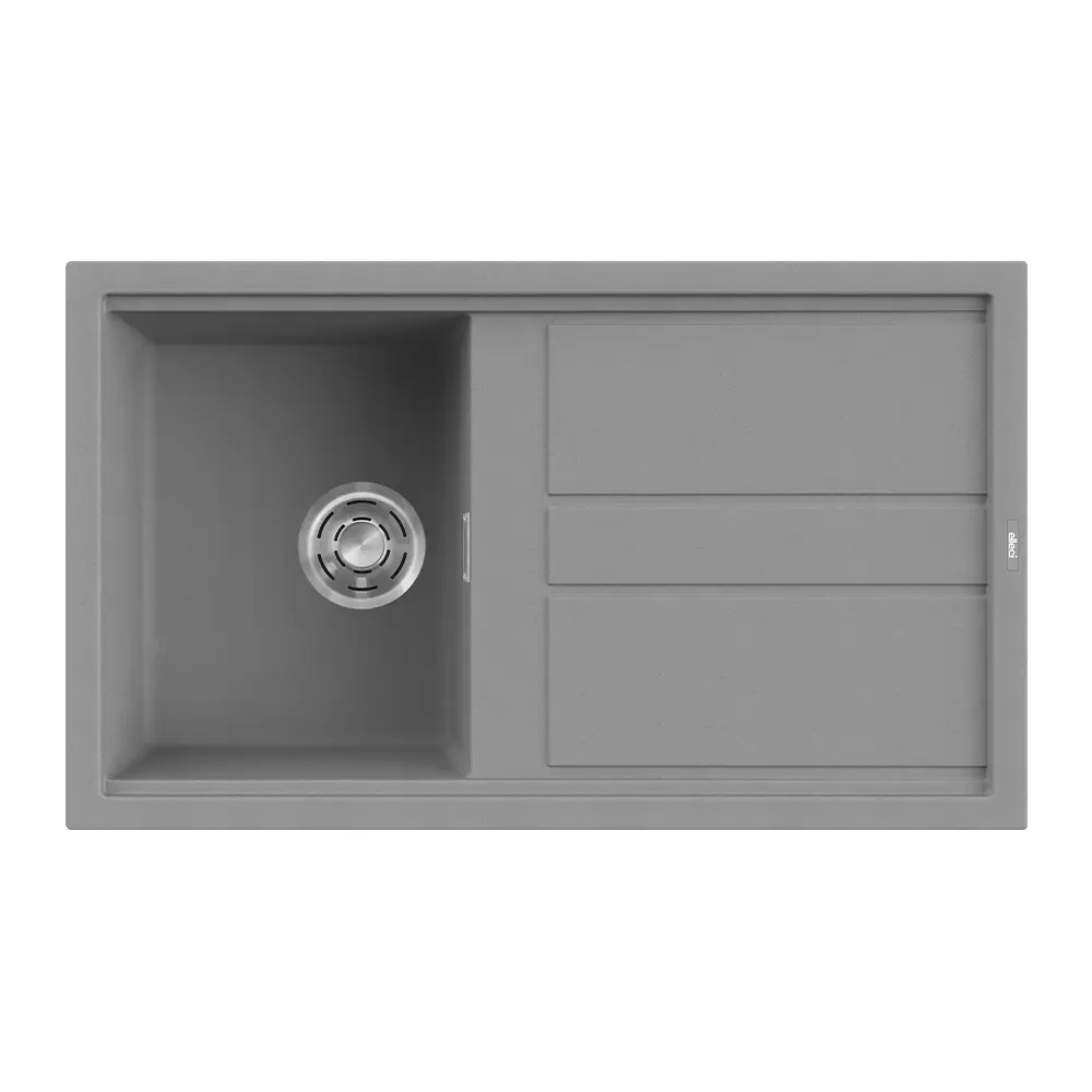 Elleci lavello da cucina 1 vasca con gocciolatoio 86x51cm in granitek cemento installazione sopratop | Best 400 Elleci lavello da cucina 1 vasca con gocciolatoio 86x51cm in granitek cemento installazione sopratop | Best 400