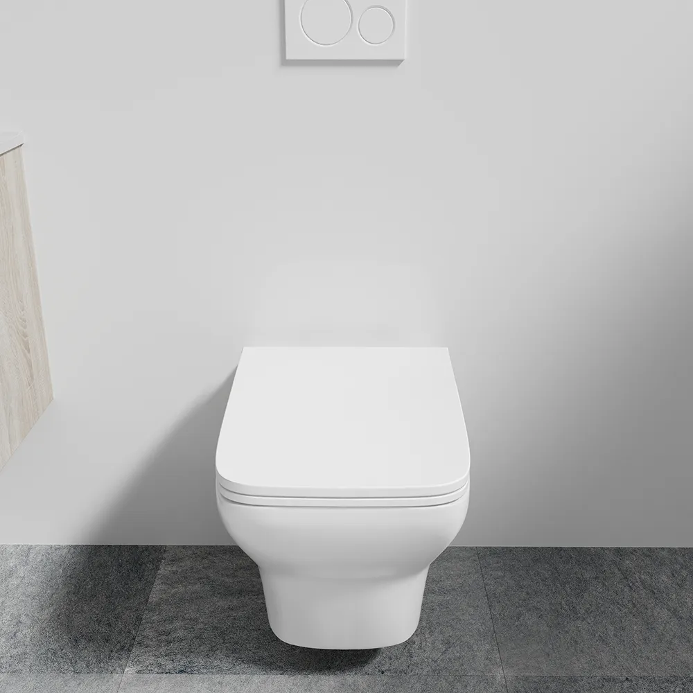 Vaso sospeso rimless in ceramica bianco lucido con sedile soft-close | Havana Vaso sospeso rimless in ceramica bianco lucido con sedile soft-close | Havana