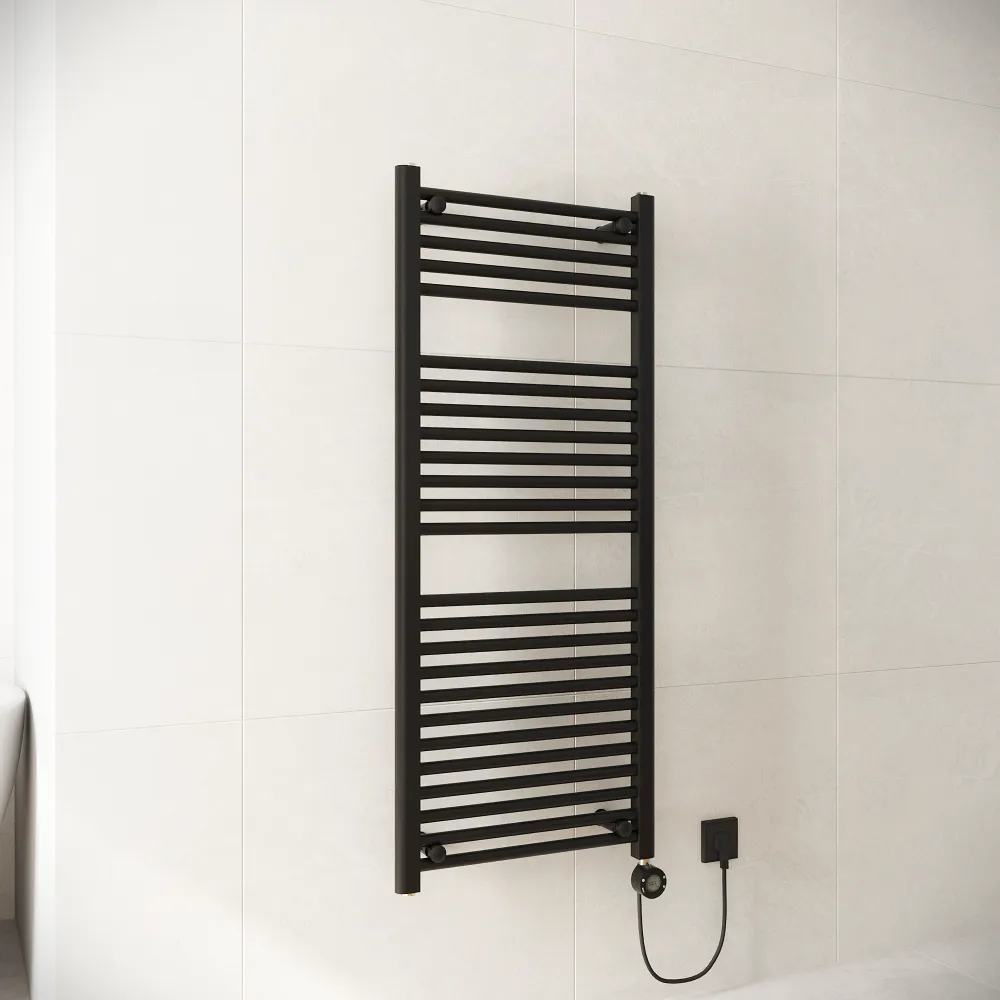 Termoarredo elettrico 1200x500 nero opaco interasse 450 | Polaris