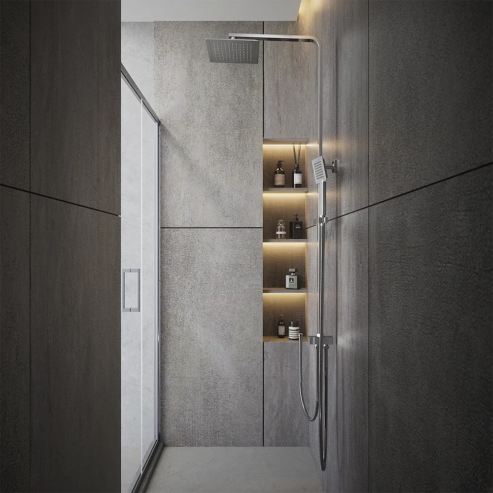 Colonna doccia soffione 20x20 cm in acciaio | Toce Colonna doccia soffione 20x20 cm in acciaio | Toce