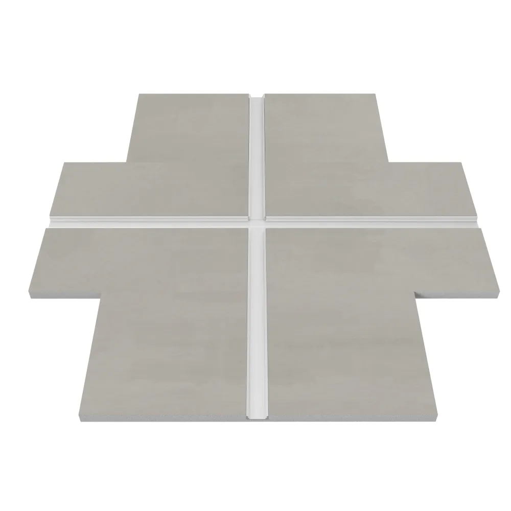 Cartongesso con profilo in alluminio integrato "X" Cartongesso con profilo in alluminio integrato "X"