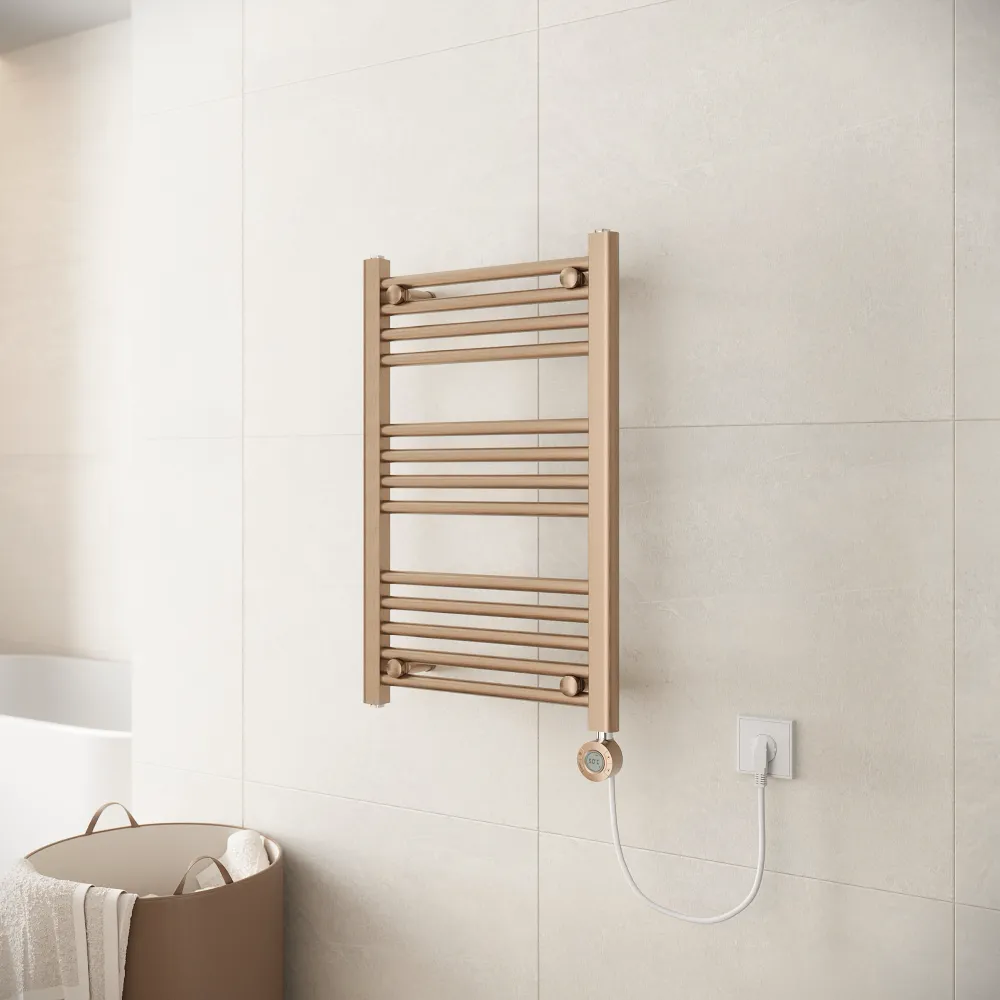 Termoarredo elettrico 700x450 oro rosa interasse 400 | Polaris